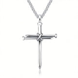 Stainless Steel Gold, Silver and Black Cross Necklace - BGCOPPER