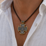S925 sterling silver double-sided Jesus and Virgin Mary necklace