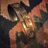 Mayan wisdom double pupil point tribal totem bracelet non alpine rung high bridge cross bracelet - BGCOPPER