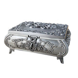 Zinc alloy large capacity embossed rose with latch jewelry box storage desktop ornaments - BGCOPPER