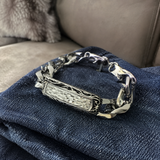Hand-Hammered Textured Curb Chain Bracelet