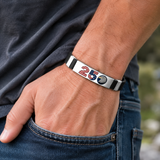 250 Years of Independence Bald Eagle & USA Flag Patriotic Silicone Bracelet