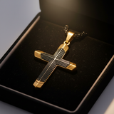 Titanium Steel 18K Gold Cross Necklace | A Christian Emblem of Faith and a Fashion Statement