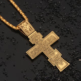 Orthodox double-sided engraved cross necklace - BGCOPPER