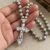 Walk in Faith, Carry His Love – Sacred Crucifix Rosary Necklace, a Timeless Symbol of Jesus’ Protection, Hope & Blessings
