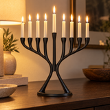 Light of Faith – Elegant 9-Branch Hanukkah Menorah | A Symbol of Hope, Blessings & Timeless Tradition