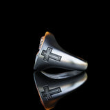 Steel and Titanium Jesus Shepherd Ring - BGCOPPER