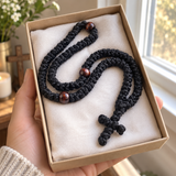 Handmade 100-Knot Christian Prayer Rope with Wooden Beads – Prayer & Daily Devotion