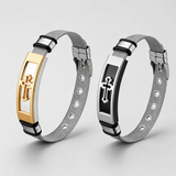 Men’s Christian Cross Mesh Bracelet – Stainless Steel Faith Wristband in Gold or Black