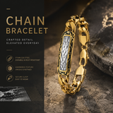 Hand-Hammered Textured Curb Chain Bracelet