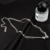 Cat Head Design Double Layer Pendant Necklace - BGCOPPER