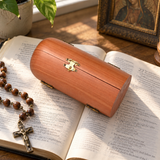 Hand-Carved Travel Triptych Altar: The Holy Family at Your Side