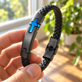 Walk by Faith – Men’s Braided Christian Cross Bracelet | A Meaningful Gift of Faith