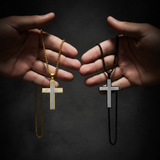 Gold Black Cross - Two Hands