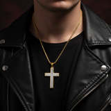 Gold Cross - Leather Jacket