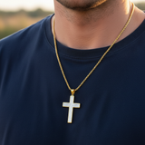 Gold Cross - Navy Tshirt