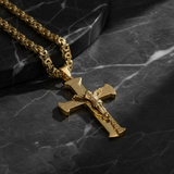 Gold Crucifix - Marble