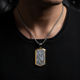 Gold Frame Dog Tag - Lifestyle Worn