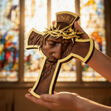 Hands Holding Thorn Crown Cross 1