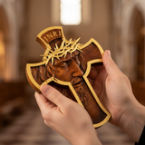 Hands Holding Thorn Crown Cross 5