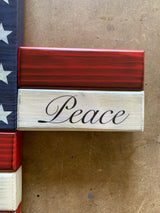 Large Wood USA Flag Cross, Christian wood cross, Patriotic wood flag cross, American flag cross, personalization available - BGCOPPER