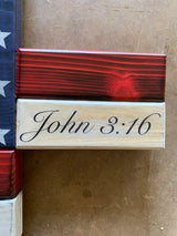 Large Wood USA Flag Cross, Christian wood cross, Patriotic wood flag cross, American flag cross, personalization available - BGCOPPER