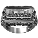 New Titanium Steel Jesus Christ Last Supper Signet Ring - BGCOPPER