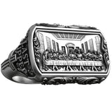 New Titanium Steel Jesus Christ Last Supper Signet Ring - BGCOPPER