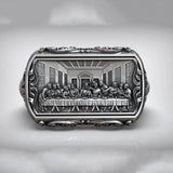 New Titanium Steel Jesus Christ Last Supper Signet Ring - BGCOPPER
