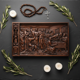 Last Supper - Flat Lay Rosary Olive Branches