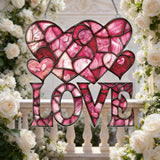 Love & Hearts Stained Glass Suncatcher: A Radiant Celebration of Love