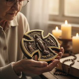 Mary Cross - Elderly Woman Hands Home Altar