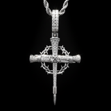 Nail Cross Necklace - Black Studio