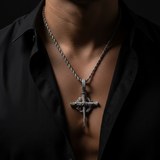 Nail Cross Necklace - Worn on Chest Chiaroscuro