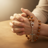 Praying hands scene