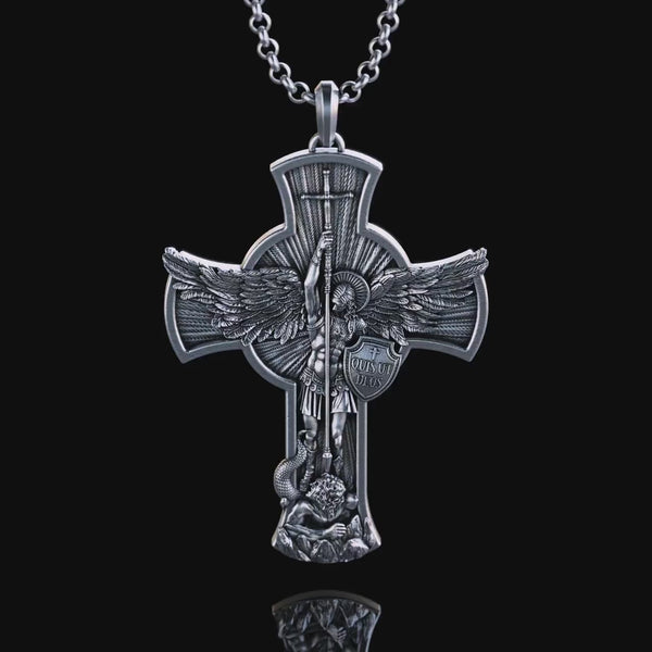 New titanium steel Archangel St. Michael necklace