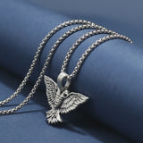 Pure Tin Double Headed Eagle Necklace
