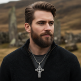 Realistic portrait wearing cross