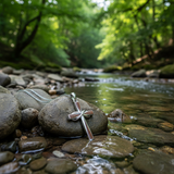 River stones forest - nature faith harmony