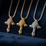 Rose Cross 3 - Navy Velvet Split Light