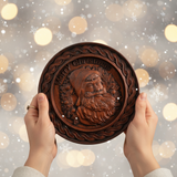 Santa Claus Plaque - Two Hands Snowy Bokeh