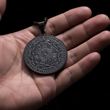 Vintage Titanium Seven Archangel's Seal Pendant - Amulet against evil eyes, curses, spells