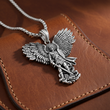 S925K Silver Saint Michael Pendant: Courage in the Heart