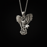 S925K Silver Saint Michael Pendant: Courage in the Heart