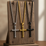 Three Color Cross - Wooden Display