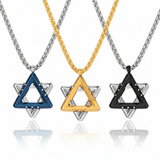 Three Color Star of David - White Background
