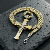 Two-tone Crucifix - Stone Macro