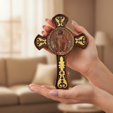 Virgin Mary Cross - Woman's Hands Window Light
