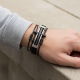 Wrist stacking multiple bracelets