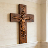 Bgcopper Holy Trinity Crucifix Wood Decor